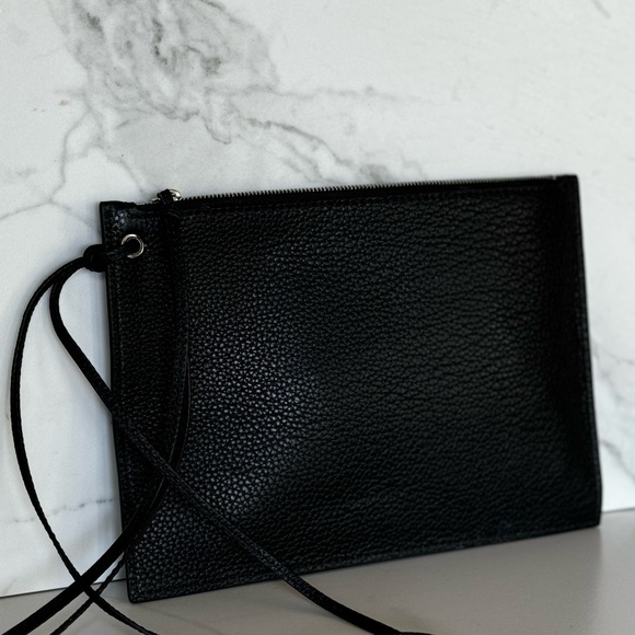 Authentic Balenciaga Small Black White Logo Tote Bag with Pouch - Picture 9 of 10